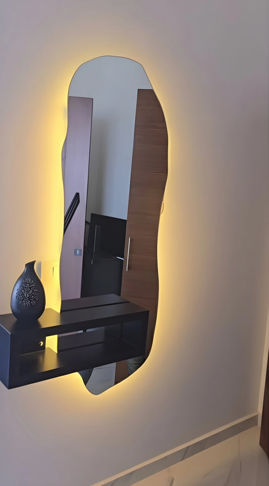 مرآة جدارية عملية 2 في 1 – تخفي لوحة الكهرباء بأناقة